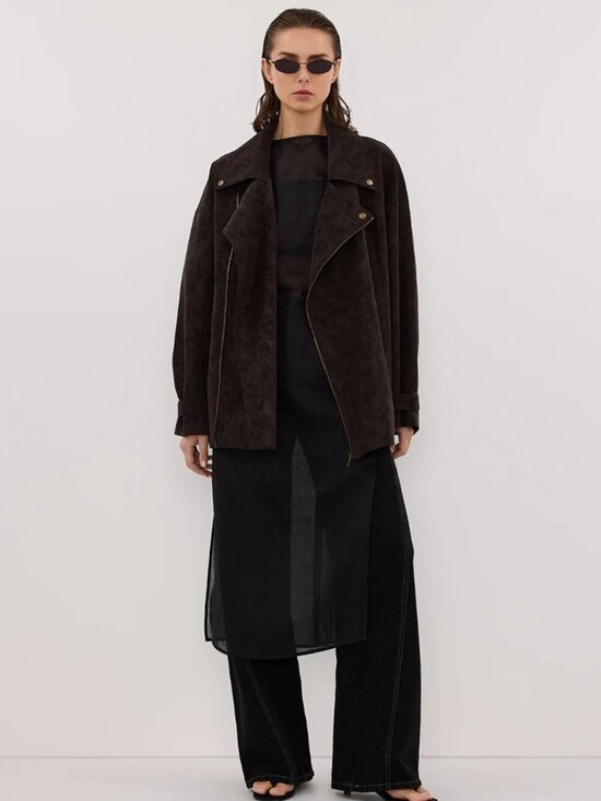 DISSH Jackets & Blazers - DISSH Oakland oversized jacket in chocolate size 6
